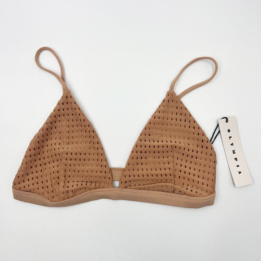 Olympia Blush Mesh Deo Tank Bra Size Medium
